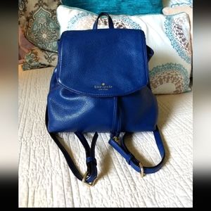 Kate Spade Grey Street Wilder Pebbled Leather Mini Backpack, French Navy